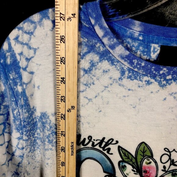 Jesus Shirts Womans Shirt With God All Things Are Possible Size Medium Blue - Picture 8 of 10